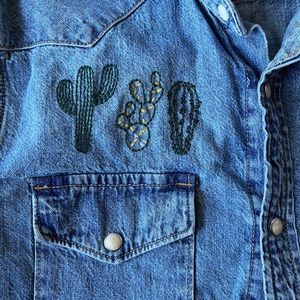 Lucky Denim Cactus detail Button Down